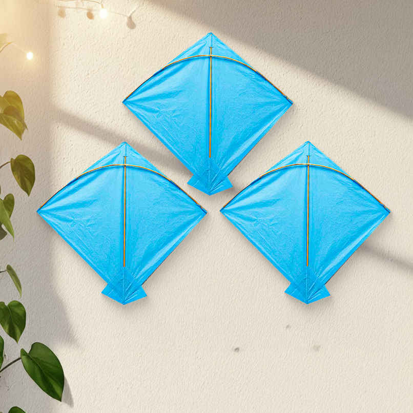 Paper Kite | Blue | Pack of 3 | Patang | Samsidhi Paper Kite | Blue | Pack of 3 | Patang | Samsidhi