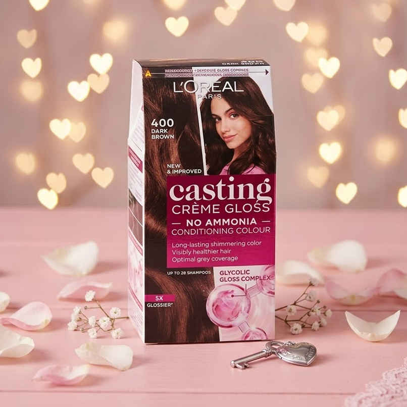 L'Oreal Paris Casting Creme Gloss Small Pack, 400 Dark Brown