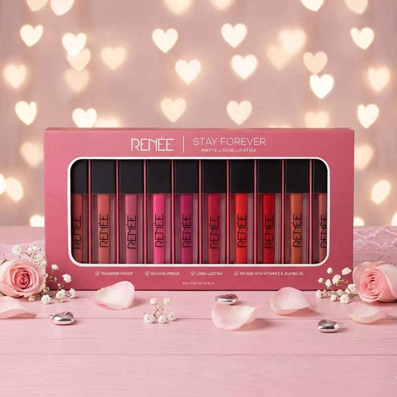 RENEE Stay Forever Matte Liquid Lipstick Combo | Smudge-Proof & Waterproof | Highly Pigmented