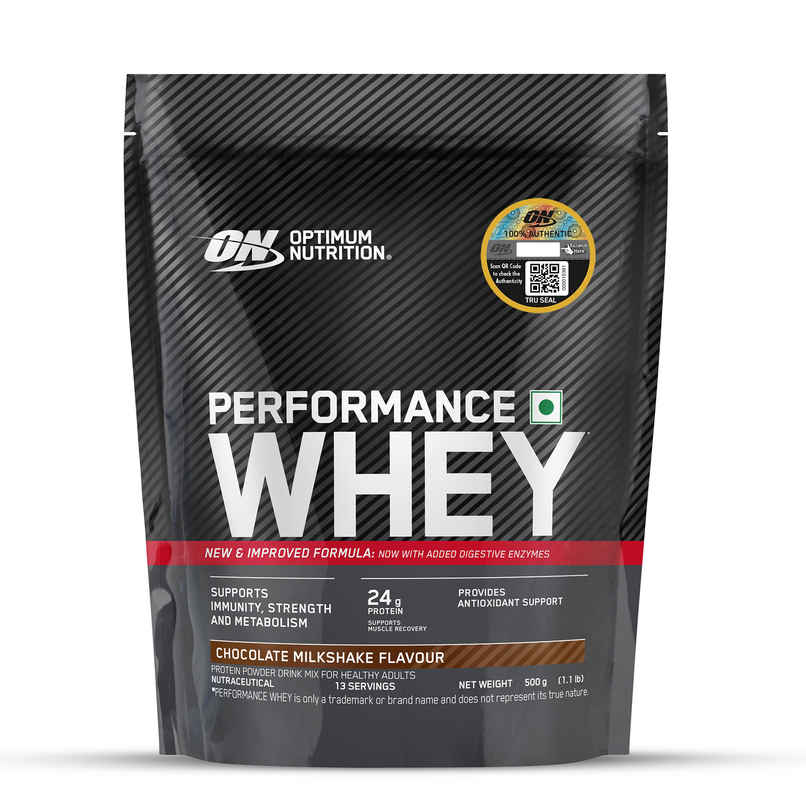 Optimum Nutrition Performance Whey Protein Powder | Chocolate Milkshake