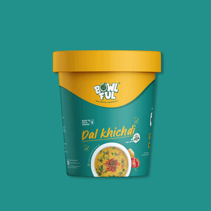 Bowlful Dal Khichdi Cup Ready To Eat | Freeze Dried | Just Add Hot Water | No Preservatives