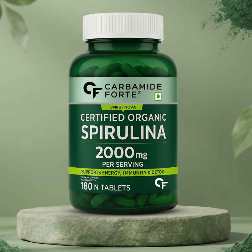 Carbamide Forte 100% Organic Spirulina Tablets 2000 mg Per Serving - Spirulina Powder Organic Tablet