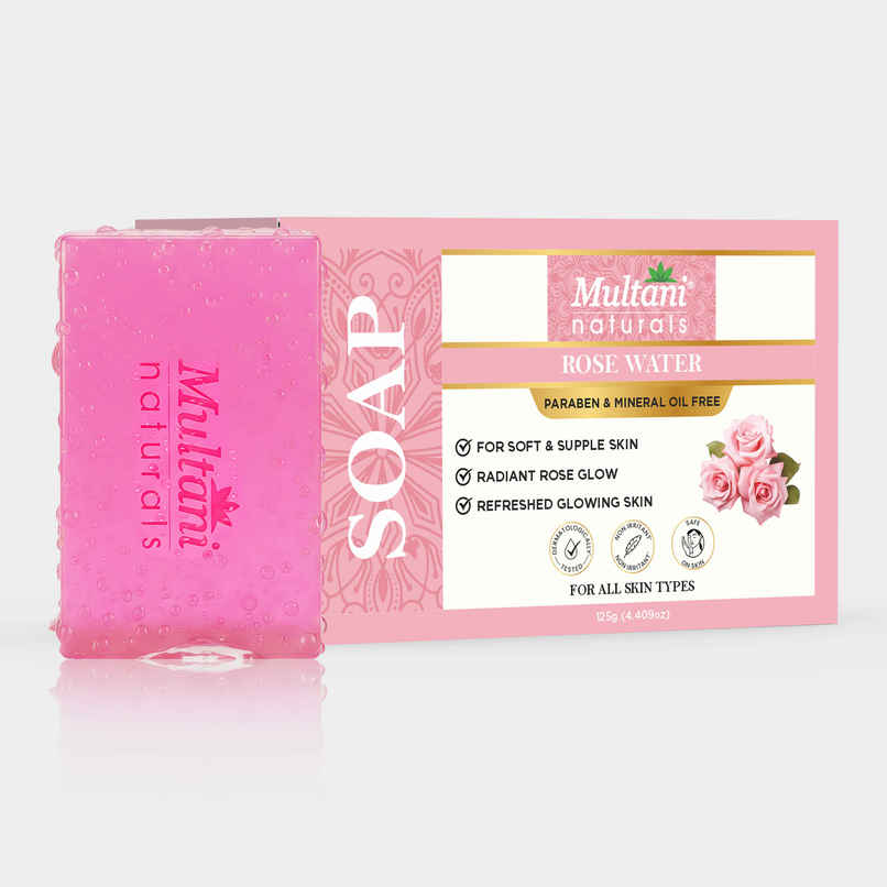 Multani Natural Rosewater Handmade Soap | Hydrate and Refresh Skin