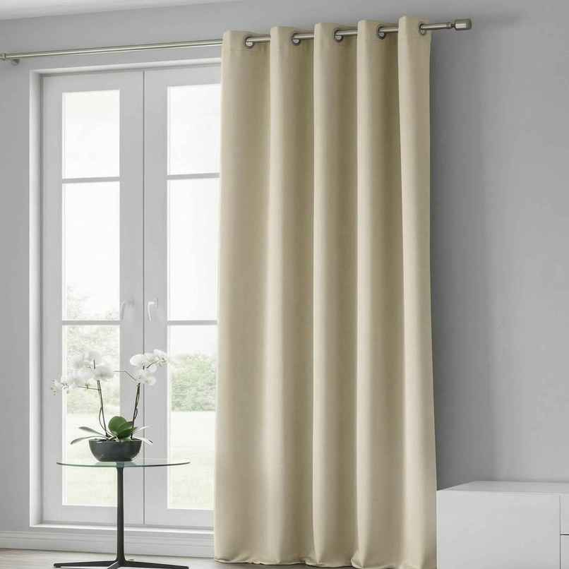 Home Sizzler Insulated Sheild Blackout Grommet Polyester Curtain 7 Feet Cream Home Sizzler Insulated Sheild Blackout Grommet Polyester Curtain 7 Feet Cream