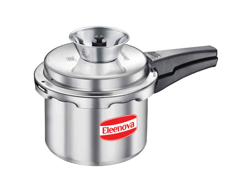 Eleenova Vintage Anti Spill Aluminium Outer Lid Pressure Cooker with Spill Bowl | 3 L