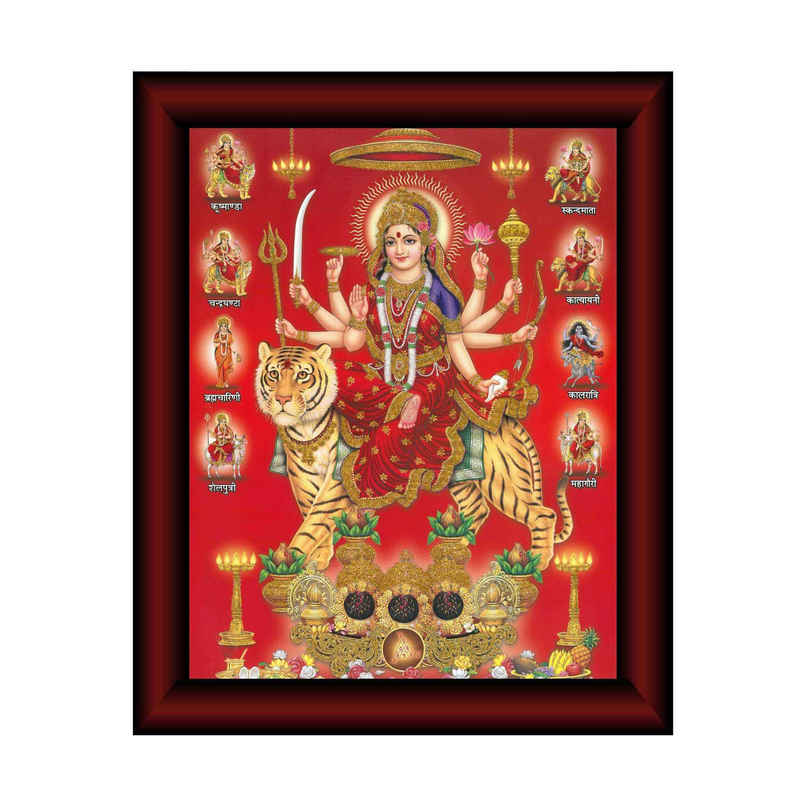 Saf Nav Dugra Uv Textured Effect Painting Digital Reprint 14x11inch Painting With Frame