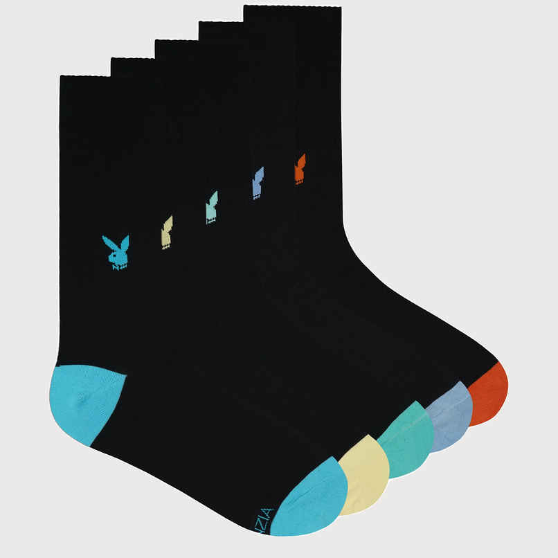 SocksXpress by Balenzia Men's Playboy Formal Crew Socks | Black Crew Socks