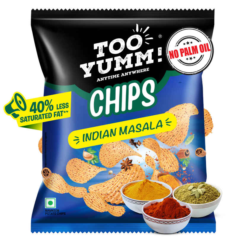 Too Yumm! Indian Masala Potato Chips | Tasty Spicy Crisps | No Palm Oil Snacks