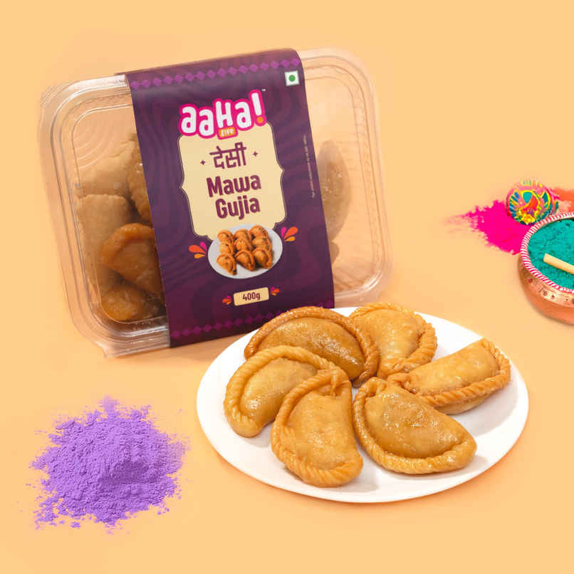 Aaha Holi Special Desi Ghee Mawa Gujiya Aaha Holi Special Desi Ghee Mawa Gujiya