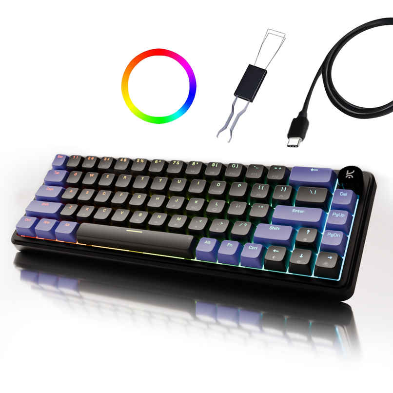 Kreo Hive 65% Wired Mechanical Keyboard, Custom RGB, Pre-Lubed Switches, Compact Design