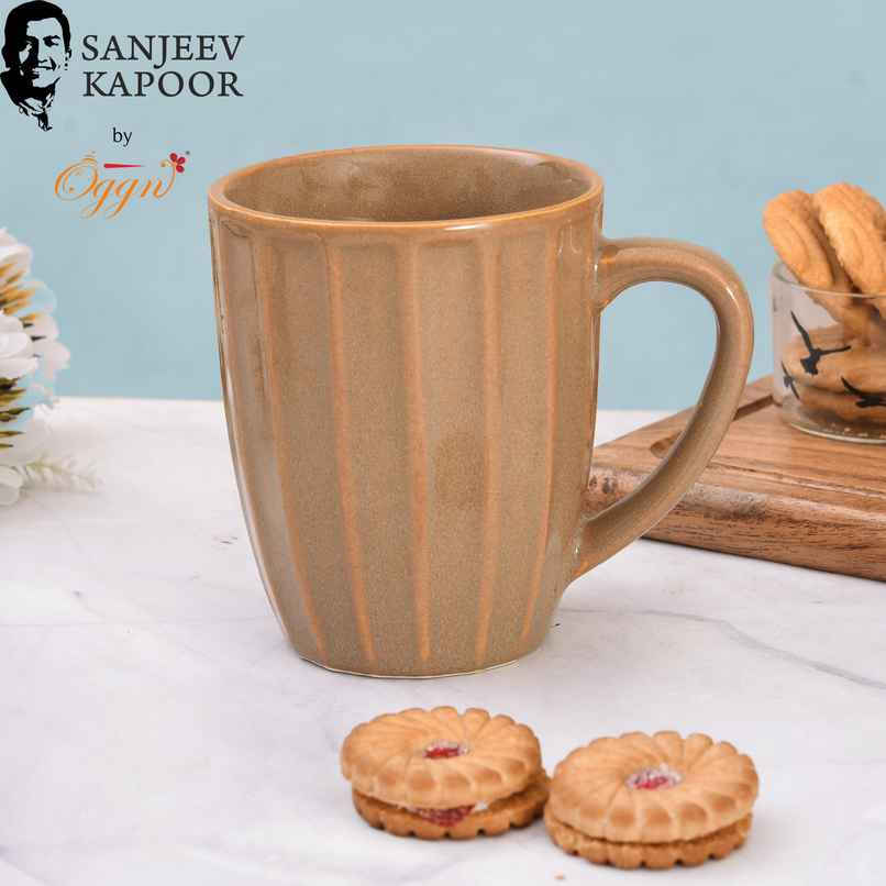 Sanjeev Kapoor by OGGN Ceramic Coffee,Tea,Milk & Mug | Yellow Luster - 300 ml