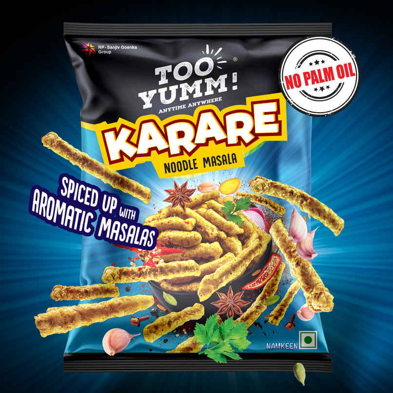 Too Yumm Noodle Masala Karare, 60% Less Saturated Fats, No Palm Oil Healthy Crisps Namkeen
