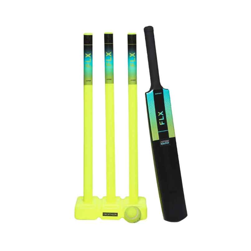 Decathlon FLX Ultralight Plastic Cricket Set | Yellow | Size 3