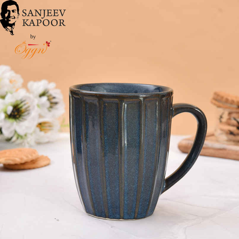 Sanjeev Kapoor by OGGN Coffee,Tea,Milk & Mug | Navy Blue Luster - 300 ml Sanjeev Kapoor by OGGN Coffee,Tea,Milk & Mug | Navy Blue Luster - 300 ml