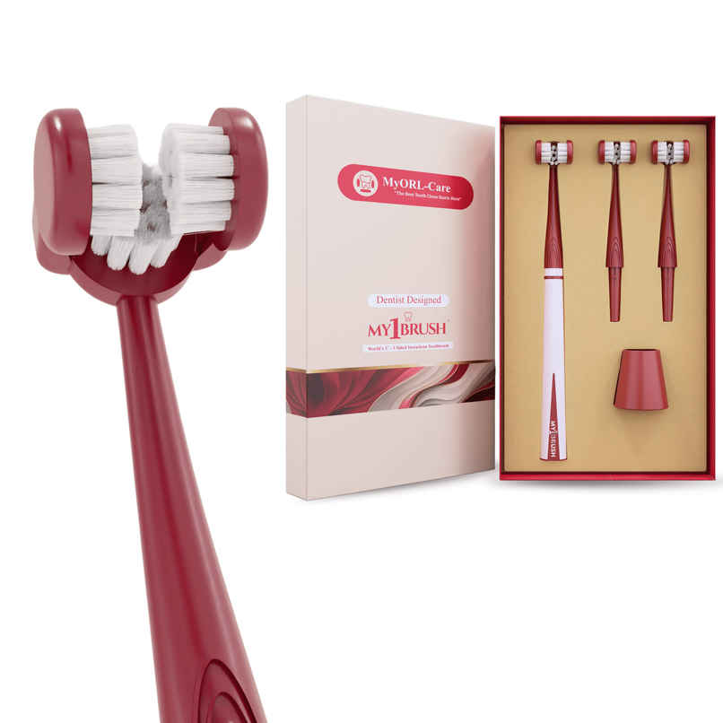 My Orl-Care My1Brush 3-Sided Soft Bristle Toothbrush for Adults | 100% Teeth Cleaning My Orl-Care My1Brush 3-Sided Soft Bristle Toothbrush for Adults | 100% Teeth Cleaning