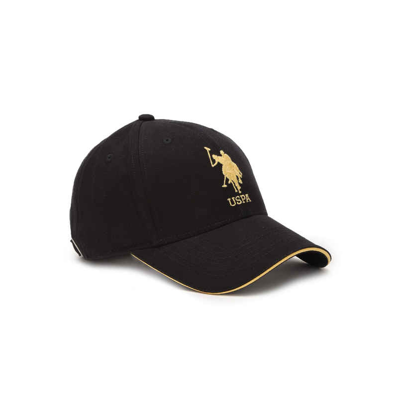 USPA Contrast Logo Cotton Cap For Men Stylish - Black - One Size USPA Contrast Logo Cotton Cap For Men Stylish - Black - One Size