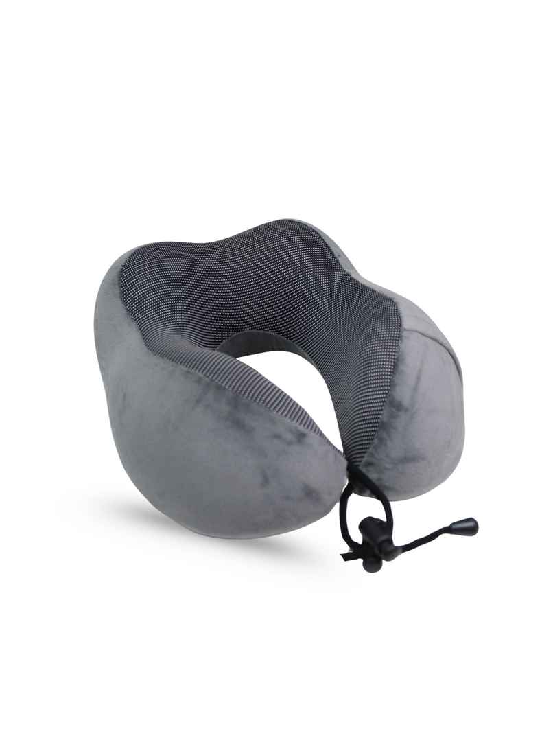Calvadoss Memory Foam Travel Neck Pillow - Ergonomic Comfort | Grey Calvadoss Memory Foam Travel Neck Pillow - Ergonomic Comfort | Grey
