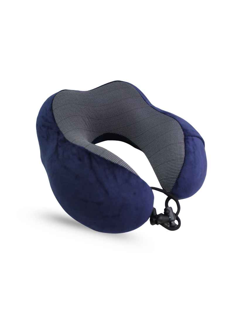 Calvadoss Memory Foam Travel Neck Pillow - Ergonomic Comfort | Blue