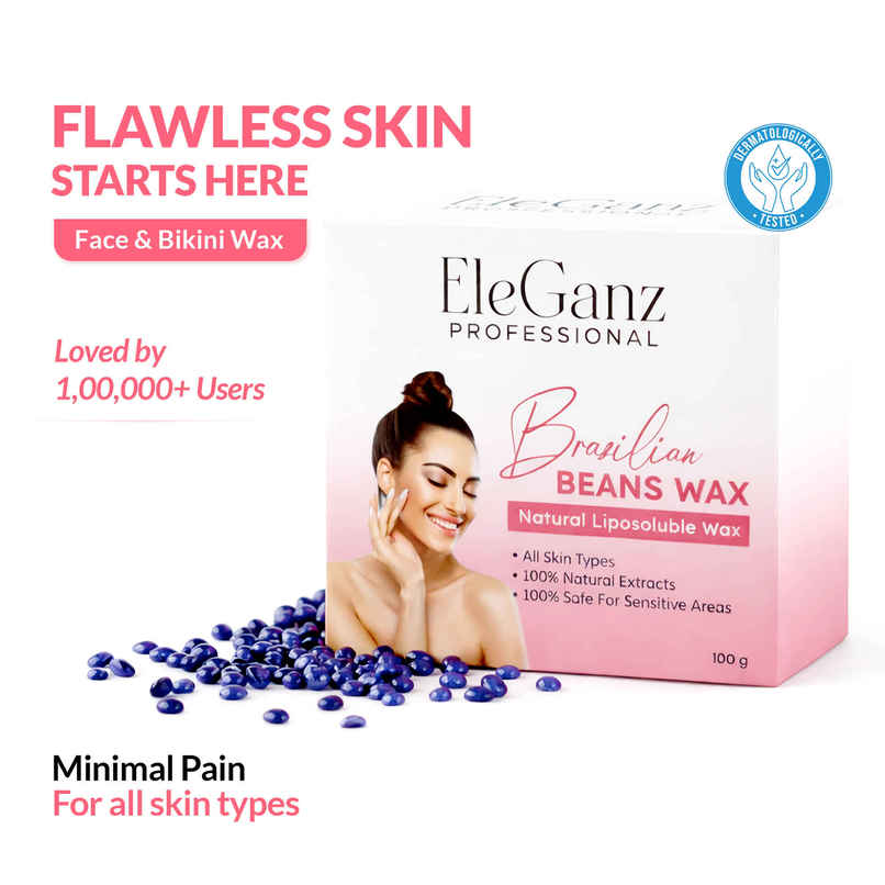 EleGanz Professional Brazilian Beans Hair Removal 100% Natural Liposoluble Wax