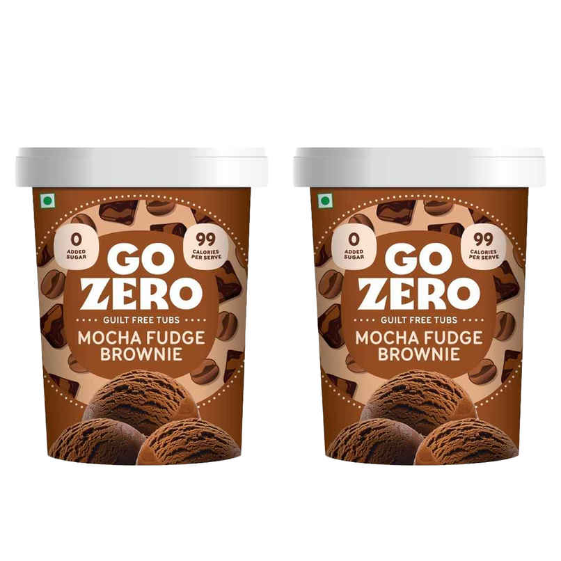 Go Zero Mocha Fudge Brownie Guilt Free Ice Cream Tub Combo