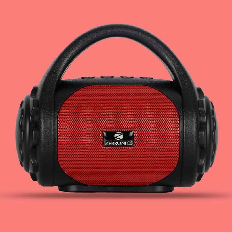 Zebronics County 3W Bluetooth Speaker With Carry Handle, USB, SD Card, Aux, FM & Call Function (Black).