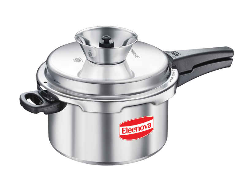 Eleenova Vintage Anti Spill Aluminium Outer Lid Pressure Cooker with Spill Bowl | 5 L
