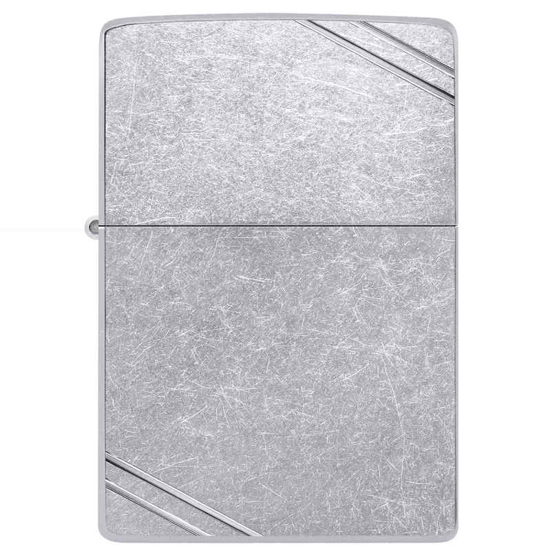 Zippo Vintage Street Chrome With Slashes Windproof Pocket Lighter Zippo Vintage Street Chrome With Slashes Windproof Pocket Lighter