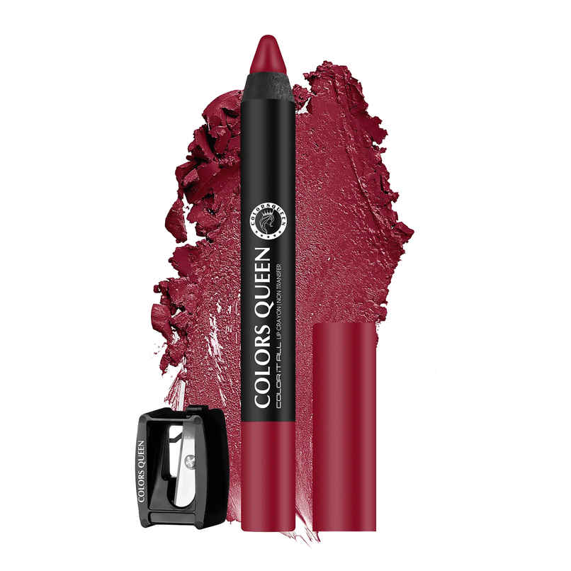 Colors Queen Color It All Non Transfer Lip Crayon Lipstick Lip Crayon for Women | 21 | Rich Maroon
