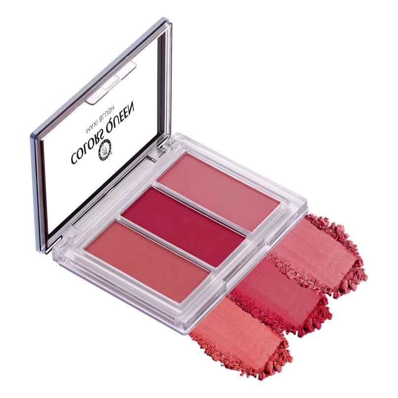 Colors Queen 3 Multicolor Maxi Blush Blusher for Face Makeup | Shade | 02