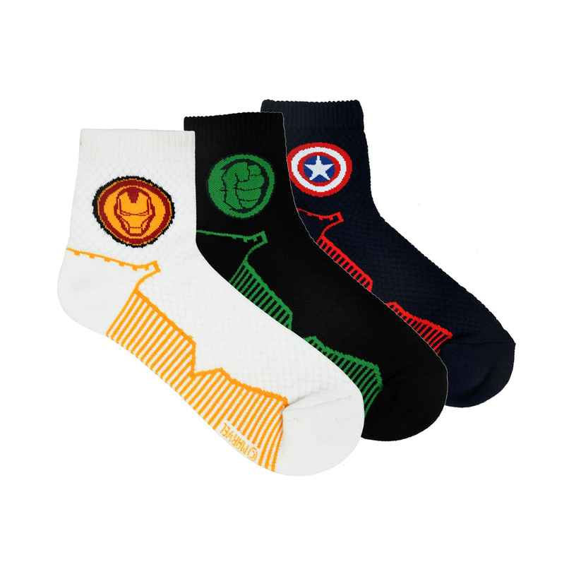 SocksXpress by Balenzia Marvel Men's High Ankle Half Cushioned Sports Socks