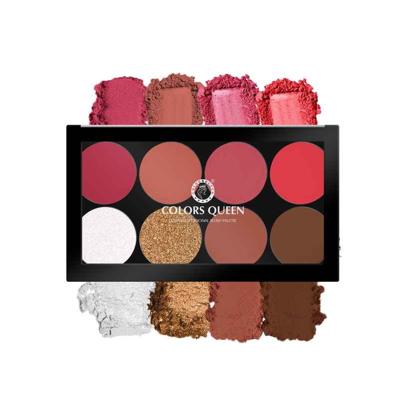 Colors Queen Ultra Professional Blush Palette with Shimmer Highlighters and Contour | Shade | 03 Colors Queen Ultra Professional Blush Palette with Shimmer Highlighters and Contour | Shade | 03