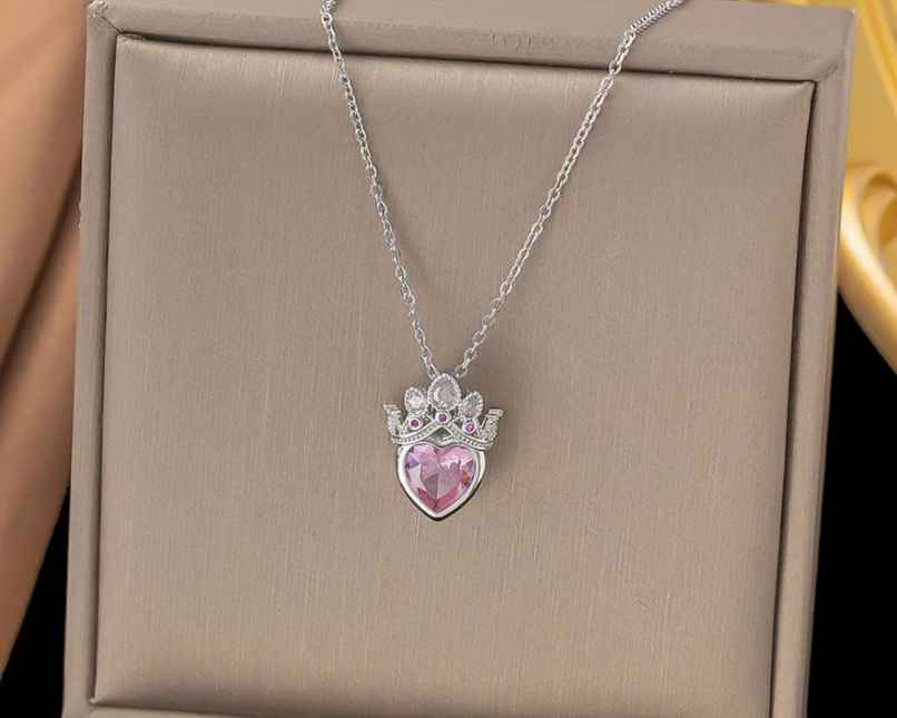 Estailo Fashion Women's Jewellery Necklace & Pendants Red Pink One Size | N0000467