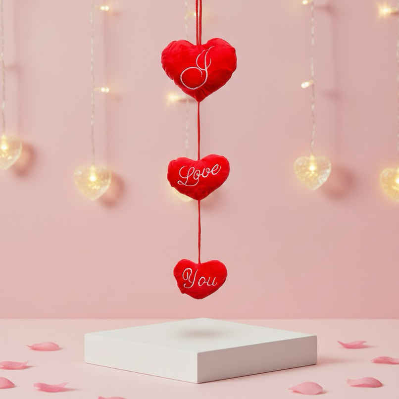 I Love You Red Heart Hanging Home Decor | eCraftIndia