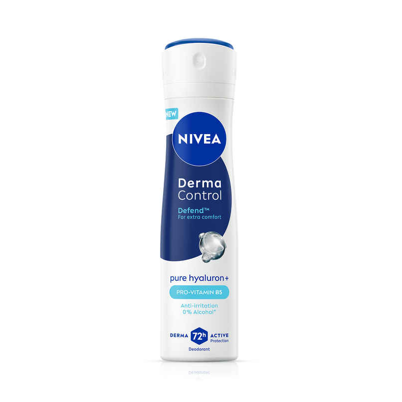 NIVEA Derma Control Defend Alcohol Pure Hyaluron and ProVitB Underarm Deo Spray for Women