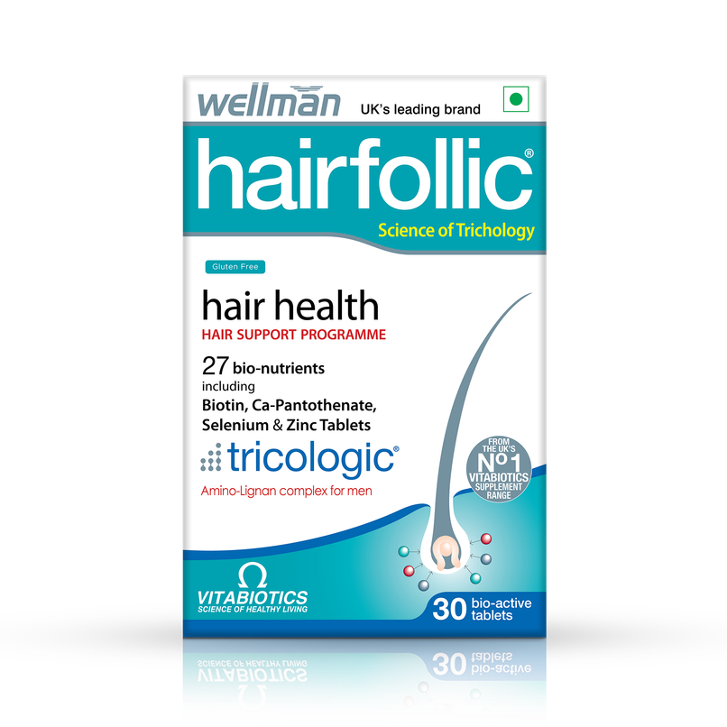 Wellman Nutraceutical Hairfollic Tablets With Biotin That Support Healthy Hair