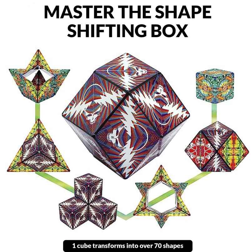 Kidology Fidget Toy Magic Cube | Shape-Shifting Creativity Puzzle Cube for Kids | Stress Relief Toy