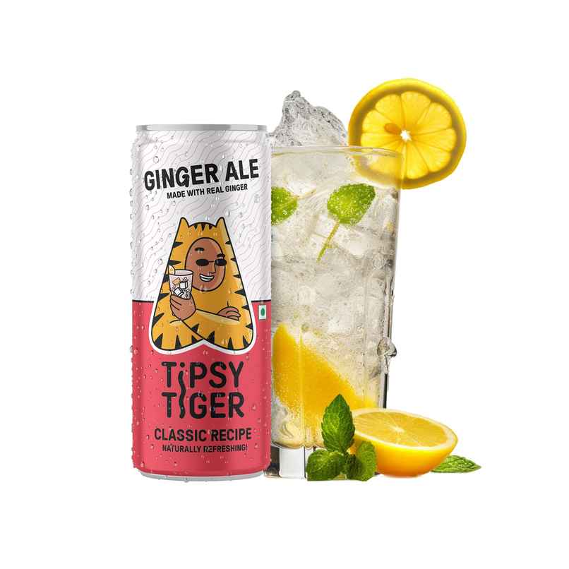 Tipsy Tiger Ginger Ale | Carbonated Beverage | Low Sugar | Made with Real Ginger