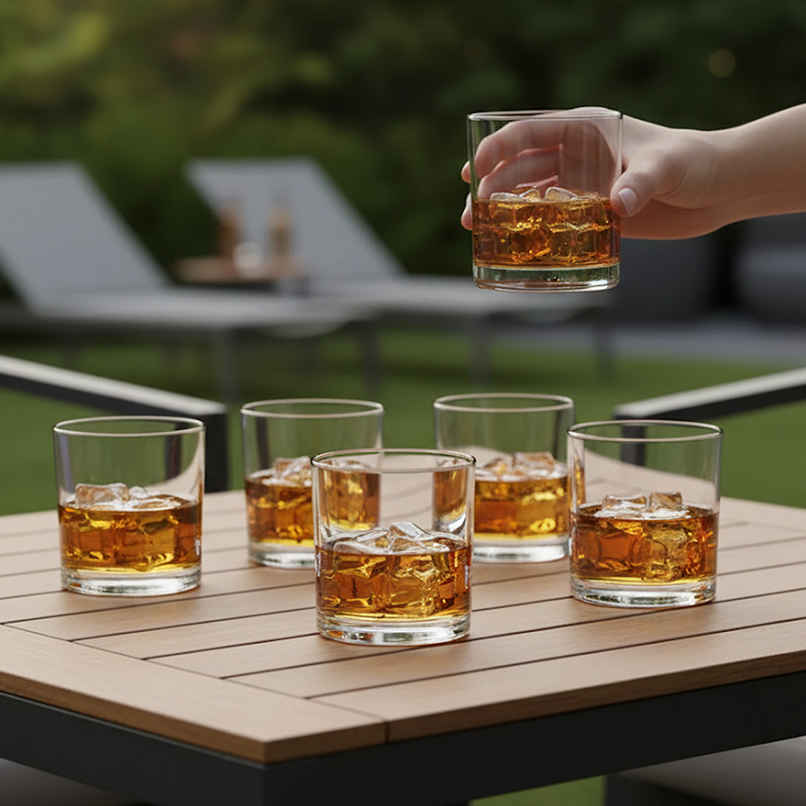 Stylo Whisky Tumbler Set | 385 ml | 6 pcs | Yera Glassware