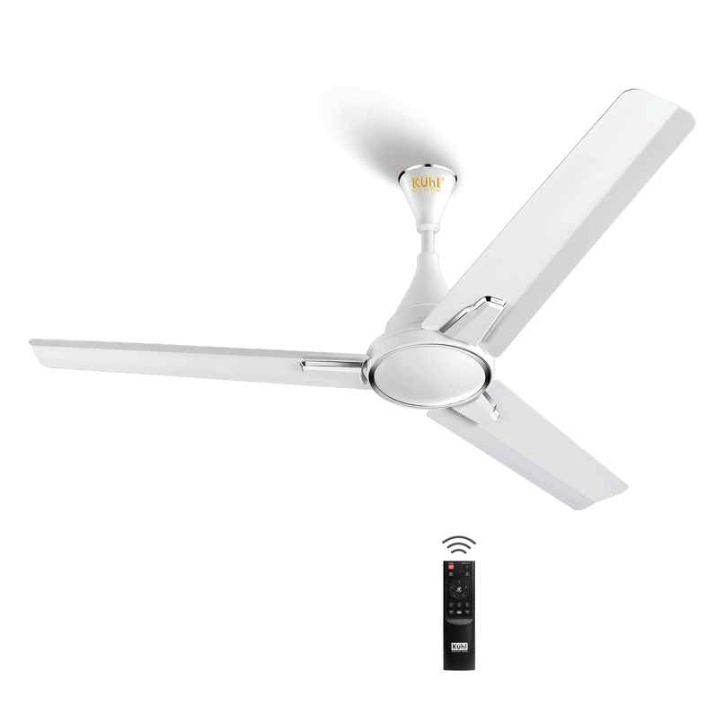 Kuhl Prima A1 BLDC Ceiling Fan, 1200mm, 5 Star, Remote Control, White