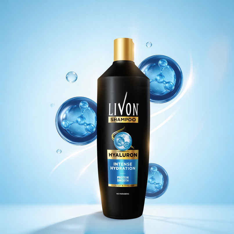 Livon Hyaluron Shampoo for Women & Men | Hydrates Dry & Dull Hair | 2x Soft & Shiny Hair |340ml