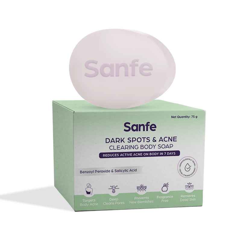 Sanfe Dark Spots & Acne Clearing Soap For Face And Body Pimple Removal