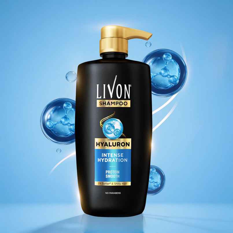 Livon Hyaluron Shampoo for Women & Men | Hydrates Dry & Dull Hair|2x Soft & Shiny Hair|No Parabens