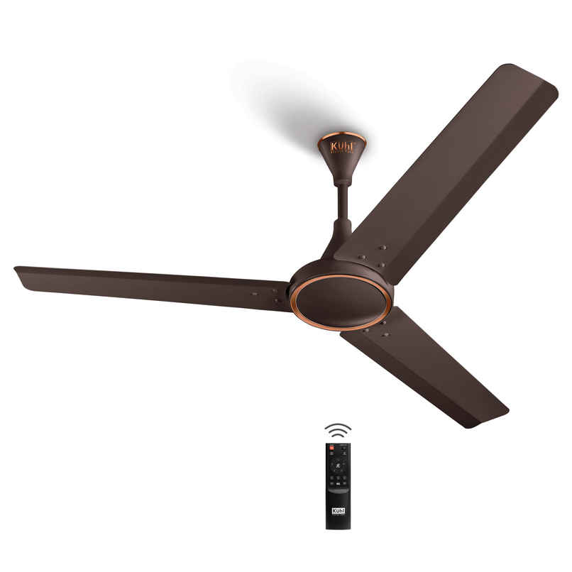 KUHL Prima A4 BLDC Ceiling Fan,1200mm,Remote Control,BEE 5 Star Rated & ISI Marked, Espresso Brown