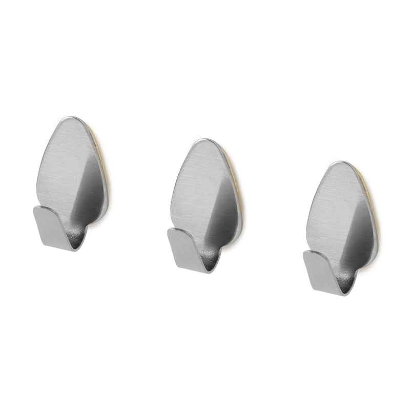 Fackelmann Adhesive Hooks Heavy Duty Wall Hooks Waterproof For Hanging, Bathroom And Kitchen