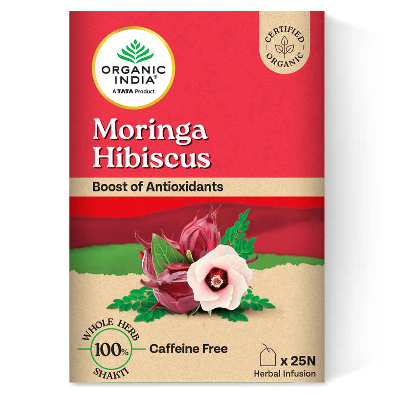 A TATA Product - Organic India Moringa Hibiscus 25 Tea bags