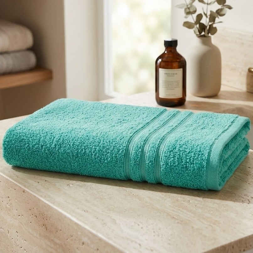Home Elegance by myTrident Comfort Living Cotton Bath Towel | 70cm x 140cm | 400 GSM | Sea Green