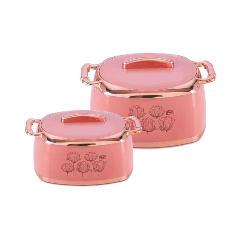 Flair Celebration Insulated Inner Steel Casserole | Pink - 1.5l & 2L