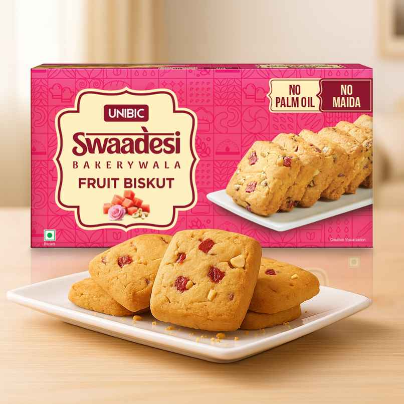 UNIBIC Swaadesi Fruit Bakery Biscuits | No Maida And No Palm Oil