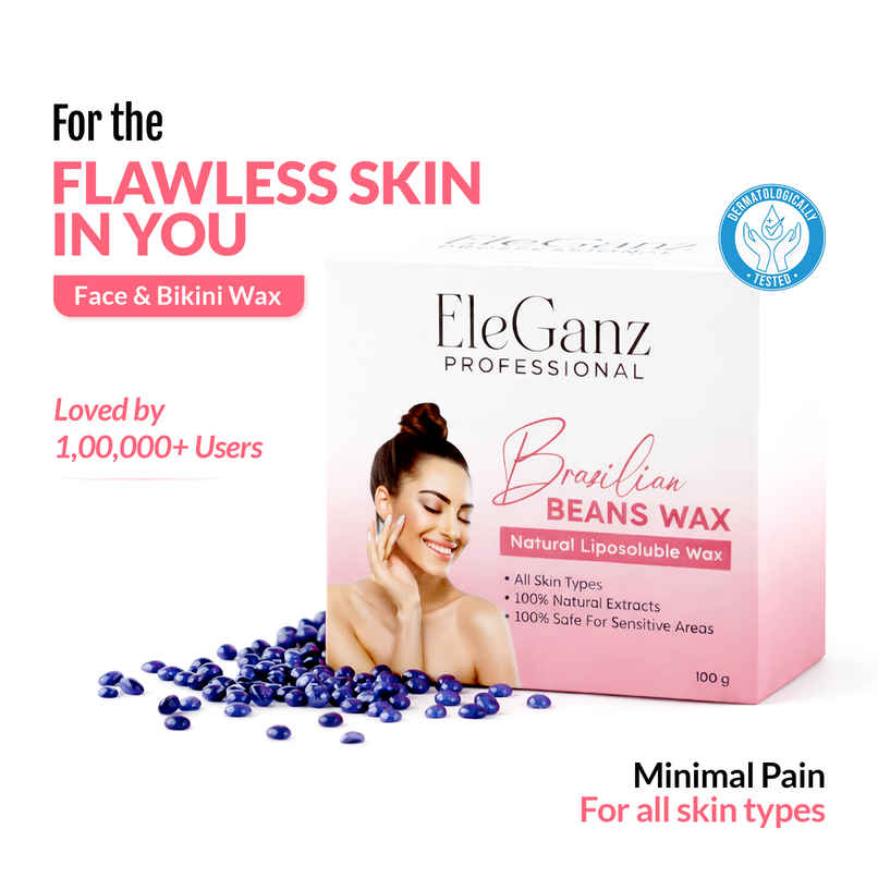 EleGanz Professional Brazilian Beans Hair Removal 100% Natural Liposoluble Wax