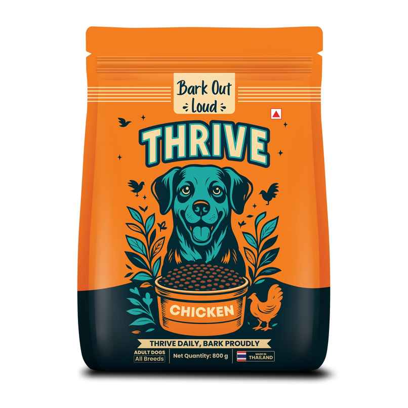 Bark Out Loud Thrive Dog Food Chicken Flavor Adult Dogs 800g All Breeds
